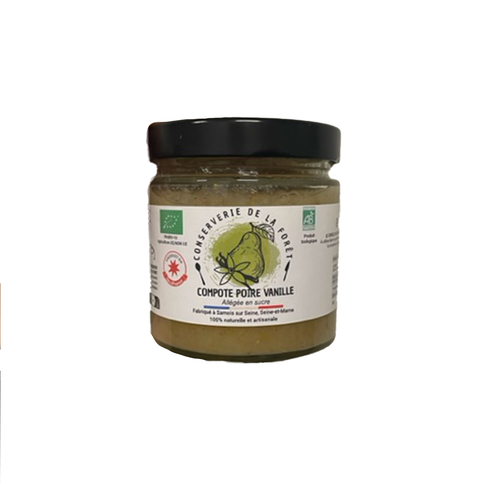 Compote de poires et de vanille allégée Conserverie de la Forêt